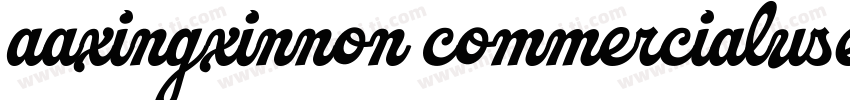 aaxingxinnon commercialuse字体转换
